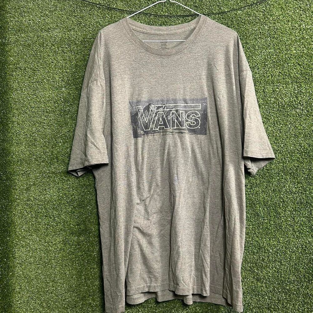 Vans Men's Grey and Brown T-shirt